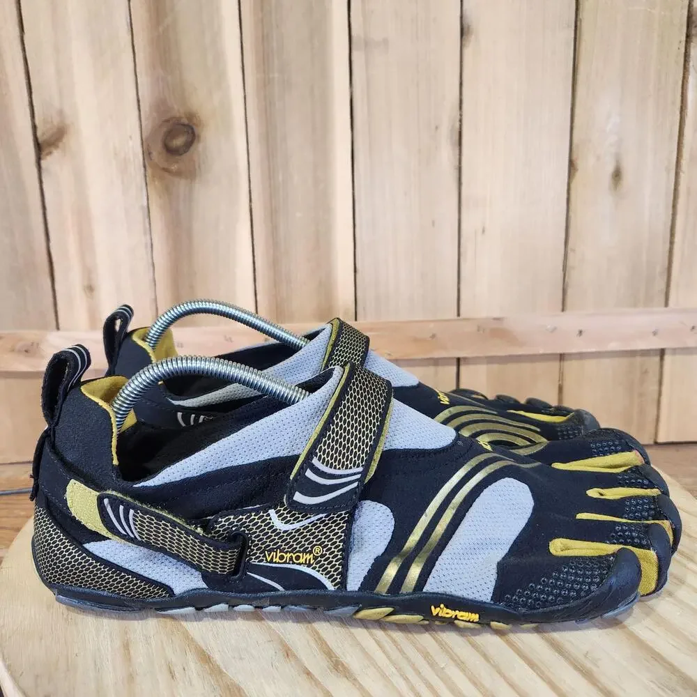 Vibram FiveFingers KMD Sport Shoes Mens 12-12.5 47 Black Yellow Barefoot Running